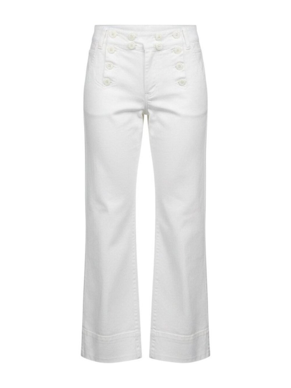 Off White Wide-Leg Button Front Pants Copper Key Womens Size 5
